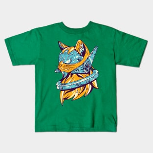 future cat illustration Kids T-Shirt